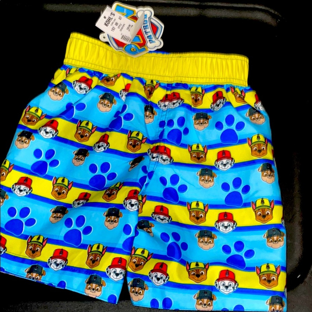 2T paw patrol swim trunks